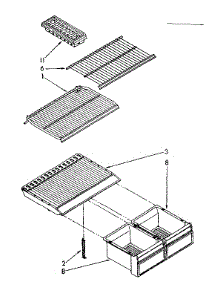 Shelf Parts parts for Kenmore Refrigerator 106.8676383 (1068676383, 106 8676383) from AppliancePartsPros.com