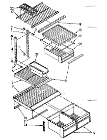 Shelf Parts parts for Kenmore Refrigerator 106.8678495 (1068678495, 106 8678495) from AppliancePartsPros.com