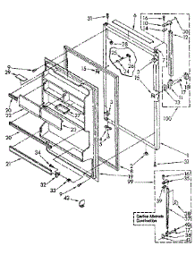 Refrigerator Door Parts parts for Kenmore Refrigerator 106.8678495 (1068678495, 106 8678495) from AppliancePartsPros.com