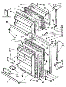 Door Parts parts for Kenmore Refrigerator 106.8678830 (1068678830, 106 8678830) from AppliancePartsPros.com