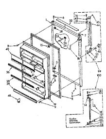 Refrigerator Door Parts parts for Kenmore Refrigerator 106.8680680 (1068680680, 106 8680680) from AppliancePartsPros.com