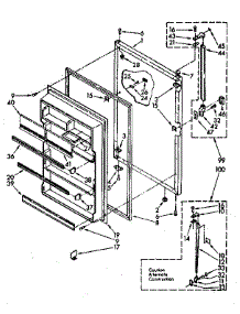 Refrigerator Door Parts parts for Kenmore Refrigerator 106.8690363 (1068690363, 106 8690363) from AppliancePartsPros.com