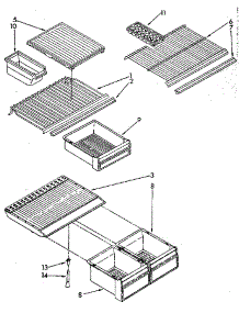 Shelf parts for Kenmore Refrigerator 106.8694564 (1068694564, 106 8694564) from AppliancePartsPros.com