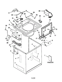 Top And Cabinet parts for Kenmore Washer 110.20096992 (11020096992, 110 20096992) from AppliancePartsPros.com