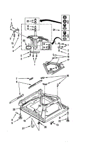 Machine Base parts for Kenmore Washer 110.20096993 (11020096993, 110 20096993) from AppliancePartsPros.com