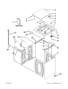 Top And Cabinet Parts parts for Kenmore Washer 110.20102310 (11020102310, 110 20102310) from AppliancePartsPros.com