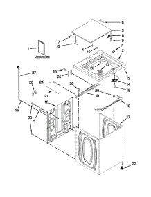 Top And Cabinet Parts parts for Kenmore Washer 110.20102311 (11020102311, 110 20102311) from AppliancePartsPros.com