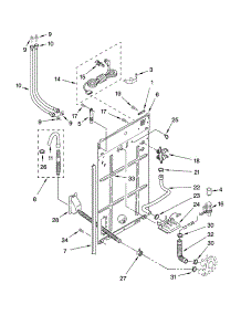 Rear Panel Parts parts for Kenmore Washer 110.2011200A (1102011200A, 110 2011200A) from AppliancePartsPros.com