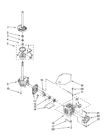 Brake, Clutch, Gearcase, Motor And Pump Parts parts for Kenmore Washer 110.2011200A (1102011200A, 110 2011200A) from AppliancePartsPros.com