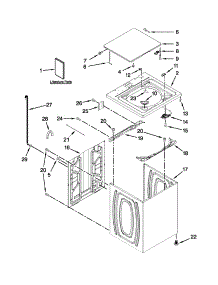Top And Cabinet Parts parts for Kenmore Washer 110.20112310 (11020112310, 110 20112310) from AppliancePartsPros.com