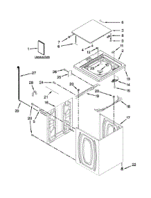 Top And Cabinet Parts parts for Kenmore Washer 110.20112311 (11020112311, 110 20112311) from AppliancePartsPros.com