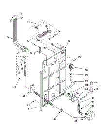 Rear Panel Parts parts for Kenmore Washer 110.20172001 (11020172001, 110 20172001) from AppliancePartsPros.com