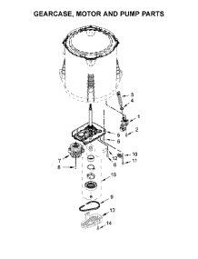Gearcase, Motor And Pump Parts parts for Kenmore Washer 110.20232711 (11020232711, 110 20232711) from AppliancePartsPros.com