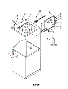 Top And Cabinet parts for Kenmore Washer 110.20272000 (11020272000, 110 20272000) from AppliancePartsPros.com