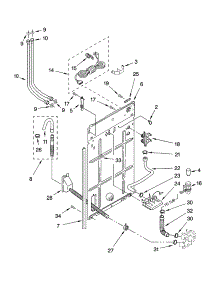 Rear Panel Parts parts for Kenmore Washer 110.20272001 (11020272001, 110 20272001) from AppliancePartsPros.com
