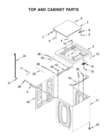 Top And Cabinet Parts parts for Kenmore Washer 110.20362812 (11020362812, 110 20362812) from AppliancePartsPros.com