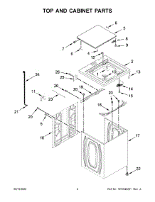Top And Cabinet Parts parts for Kenmore Washer 110.20362813 (11020362813, 110 20362813) from AppliancePartsPros.com
