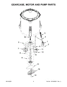 Gearcase, Motor And Pump Parts parts for Kenmore Washer 110.20362813 (11020362813, 110 20362813) from AppliancePartsPros.com
