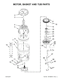 Motor, Basket And Tub Parts parts for Kenmore Washer 110.20372710 (11020372710, 110 20372710) from AppliancePartsPros.com