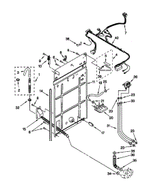 Rear Panel parts for Kenmore Washer 110.20402990 (11020402990, 110 20402990) from AppliancePartsPros.com