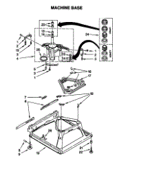 Machine Base parts for Kenmore Washer 110.20412990 (11020412990, 110 20412990) from AppliancePartsPros.com