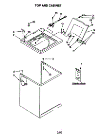 Top And Cabinet parts for Kenmore Washer 110.20412990 (11020412990, 110 20412990) from AppliancePartsPros.com