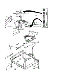 Machine Base parts for Kenmore Washer 110.20412991 (11020412991, 110 20412991) from AppliancePartsPros.com