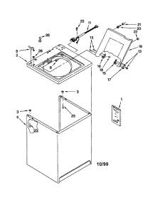 Top And Cabinet parts for Kenmore Washer 110.20422990 (11020422990, 110 20422990) from AppliancePartsPros.com