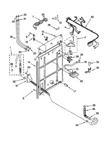 Rear Panel parts for Kenmore Washer 110.20432991 (11020432991, 110 20432991) from AppliancePartsPros.com