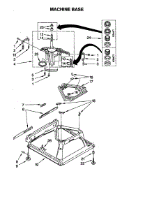 Machine Base parts for Kenmore Washer 110.20442990 (11020442990, 110 20442990) from AppliancePartsPros.com