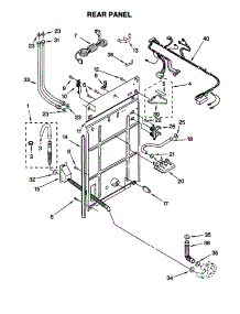 Rear Panel parts for Kenmore Washer 110.20442990 (11020442990, 110 20442990) from AppliancePartsPros.com