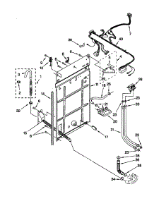 Rear Panel parts for Kenmore Washer 110.20602990 (11020602990, 110 20602990) from AppliancePartsPros.com