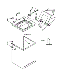Top And Cabinet parts for Kenmore Washer 110.20602991 (11020602991, 110 20602991) from AppliancePartsPros.com