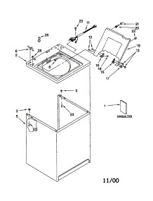 Top And Cabinet parts for Kenmore Washer 110.20602992 (11020602992, 110 20602992) from AppliancePartsPros.com