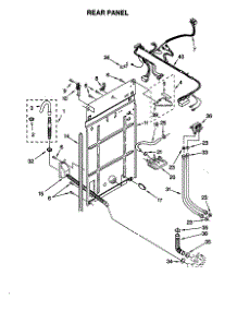 Rear Panel parts for Kenmore Washer 110.20612991 (11020612991, 110 20612991) from AppliancePartsPros.com