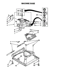 Machine Base parts for Kenmore Washer 110.20612991 (11020612991, 110 20612991) from AppliancePartsPros.com