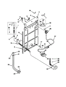 Rear Panel parts for Kenmore Washer 110.20912990 (11020912990, 110 20912990) from AppliancePartsPros.com