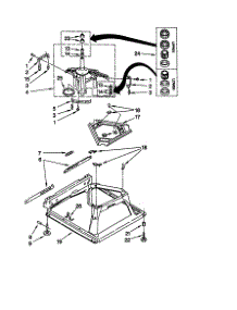 Machine Base parts for Kenmore Washer 110.20912990 (11020912990, 110 20912990) from AppliancePartsPros.com