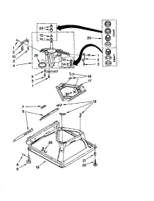 Machine Base parts for Kenmore Washer 110.20912991 (11020912991, 110 20912991) from AppliancePartsPros.com