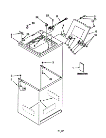 Top And Cabinet parts for Kenmore Washer 110.20922990 (11020922990, 110 20922990) from AppliancePartsPros.com