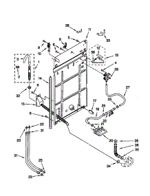 Rear Panel parts for Kenmore Washer 110.20922990 (11020922990, 110 20922990) from AppliancePartsPros.com