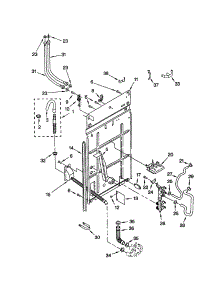 Rear Panel parts for Kenmore Washer 110.20932990 (11020932990, 110 20932990) from AppliancePartsPros.com