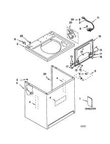 Top And Cabinet parts for Kenmore Washer 110.20932993 (11020932993, 110 20932993) from AppliancePartsPros.com