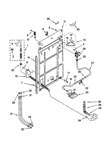 Rear Panel parts for Kenmore Washer 110.20936993 (11020936993, 110 20936993) from AppliancePartsPros.com