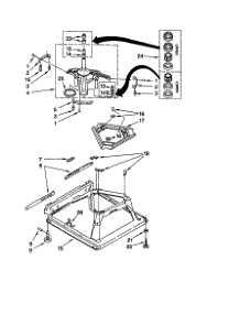 Machine Base parts for Kenmore Washer 110.20942991 (11020942991, 110 20942991) from AppliancePartsPros.com
