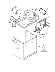 Top And Cabinet parts for Kenmore Washer 110.20942991 (11020942991, 110 20942991) from AppliancePartsPros.com