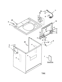 Top And Cabinet parts for Kenmore Washer 110.20942994 (11020942994, 110 20942994) from AppliancePartsPros.com