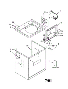 Top And Cabinet parts for Kenmore Washer 110.20952994 (11020952994, 110 20952994) from AppliancePartsPros.com