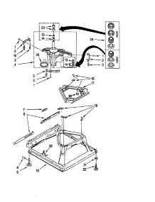 Machine Base parts for Kenmore Washer 110.20954992 (11020954992, 110 20954992) from AppliancePartsPros.com
