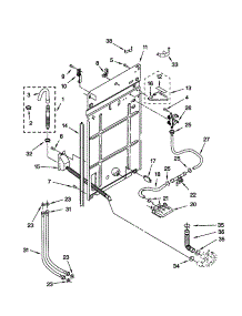 Rear Panel parts for Kenmore Washer 110.20954993 (11020954993, 110 20954993) from AppliancePartsPros.com